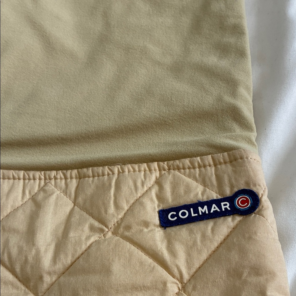 Vtg Colmar Women's Ski Pants Jumpsuits with Striped Suspenders Beige Size 6 - Picture 14 of 16